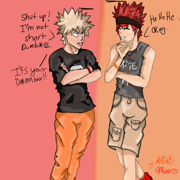 Kirishima's tall hair