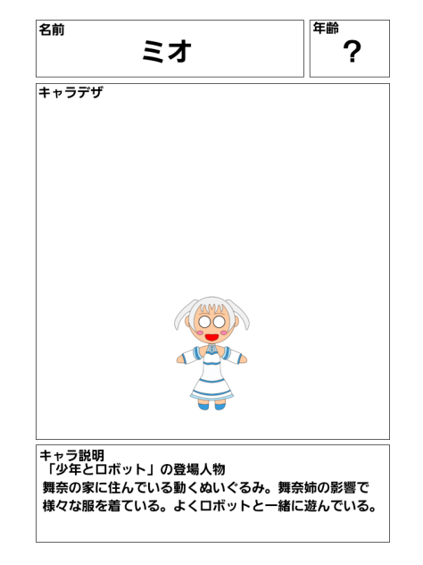 キャラ説明イラスト　ミオ