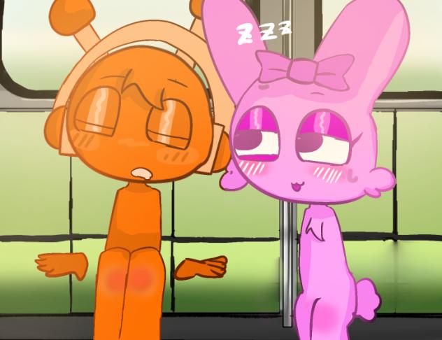 題283 オレンピンキカップル