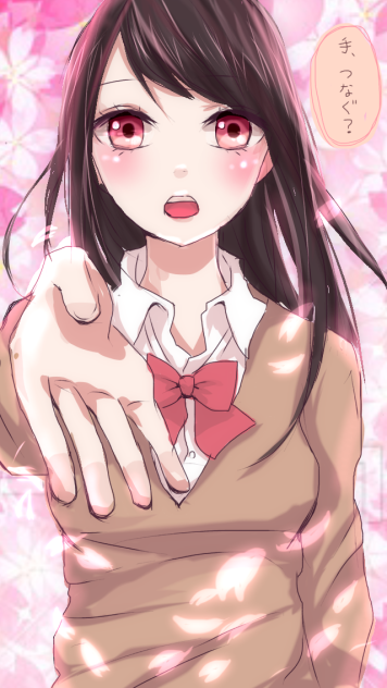 桜の中の彼女