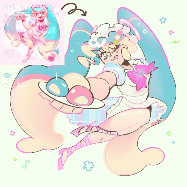 redraw mochi miku! ☘️🍡