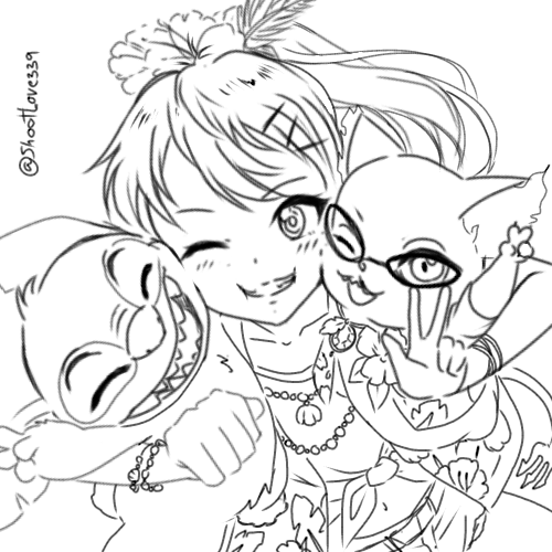 😁😸✨監督生とグリムとスティッチ✨🏖️🌺