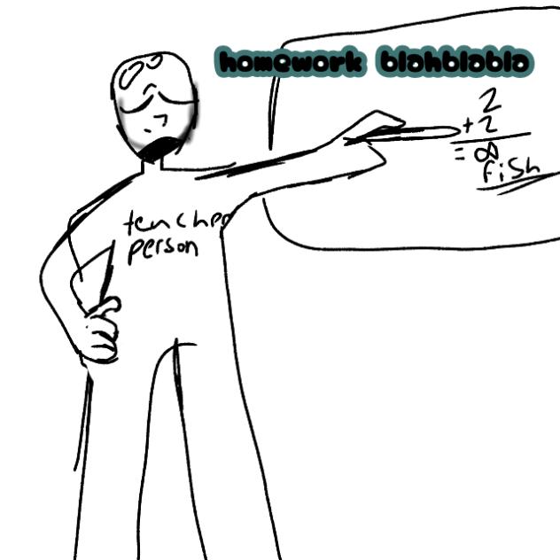 pov doodling at school