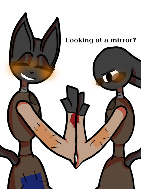 Looking at a mirror