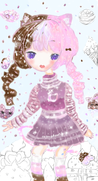 trytryagain full body+ colorsketch bg