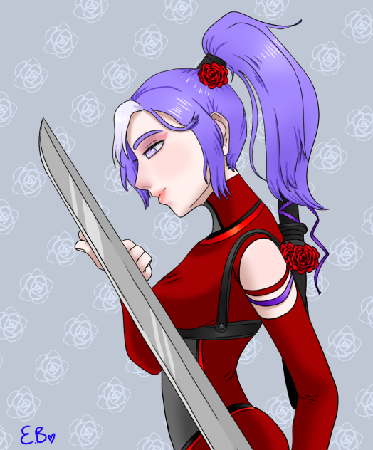 Commission roses and swords