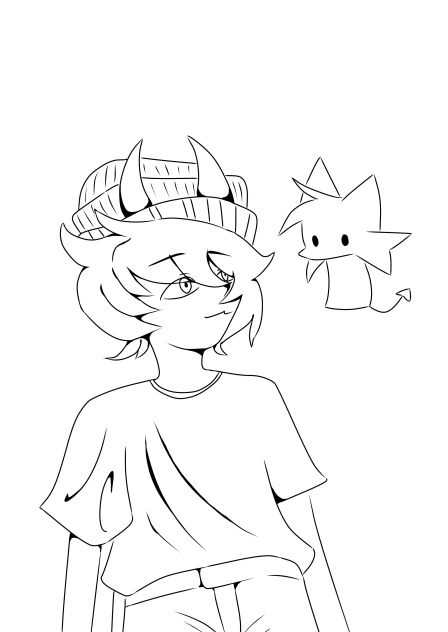lineart wip 1 for the contest