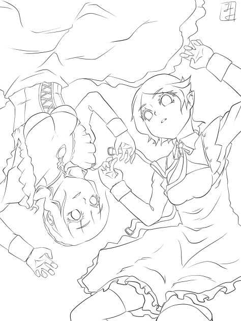 メイドさんと小春日和（ぬり絵