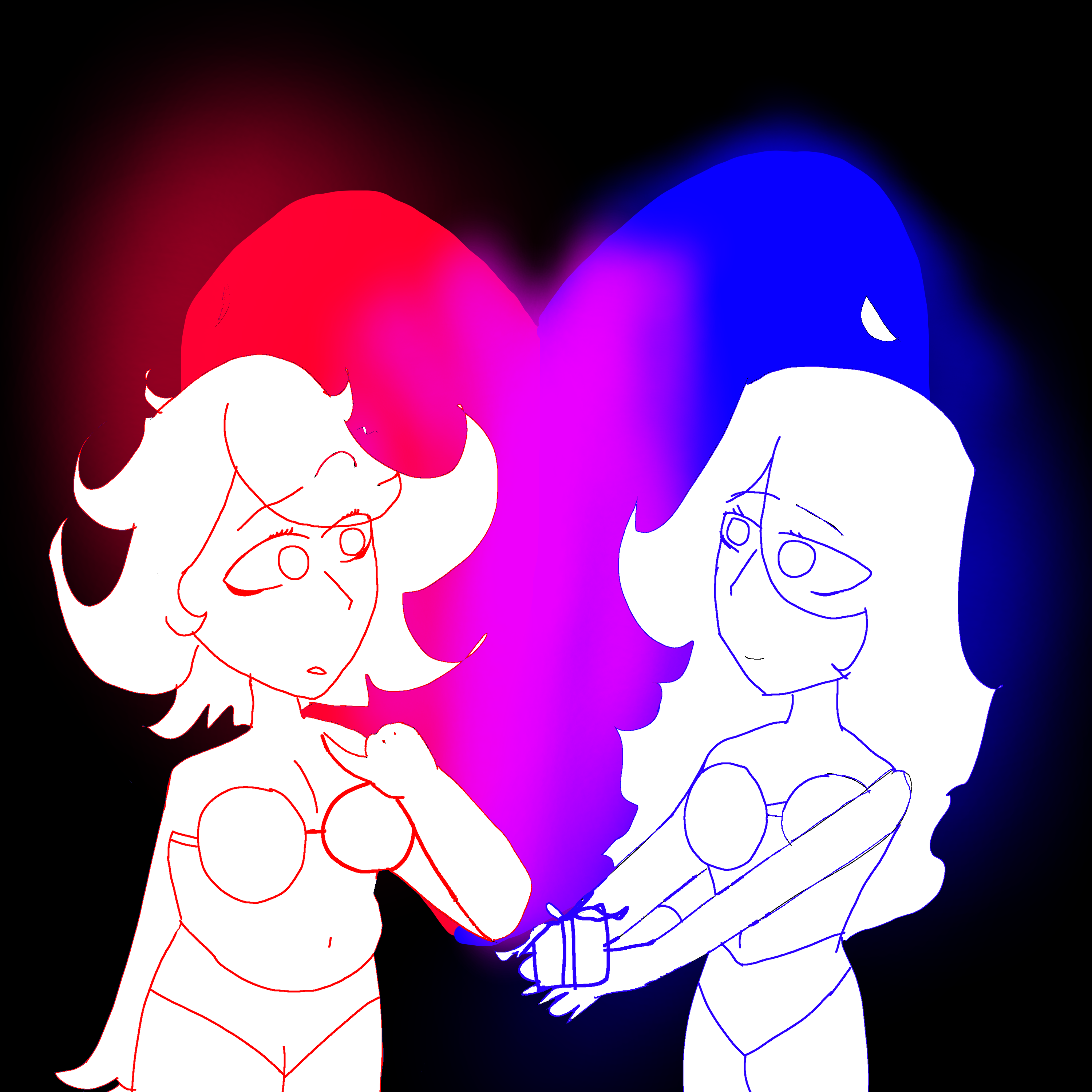 red and blue - ibisPaint