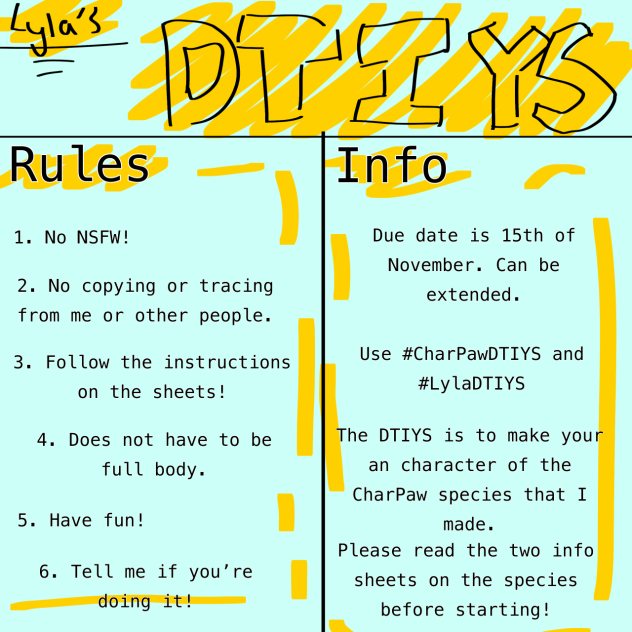DTIYS contest I’m holding!