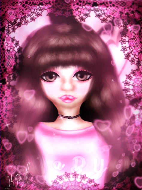 Vicka in pink sweatshirt এBabyএ