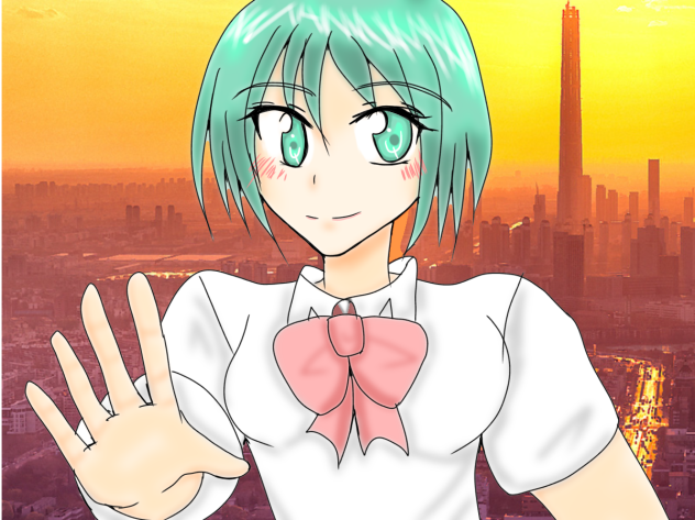 夏の夕日❗