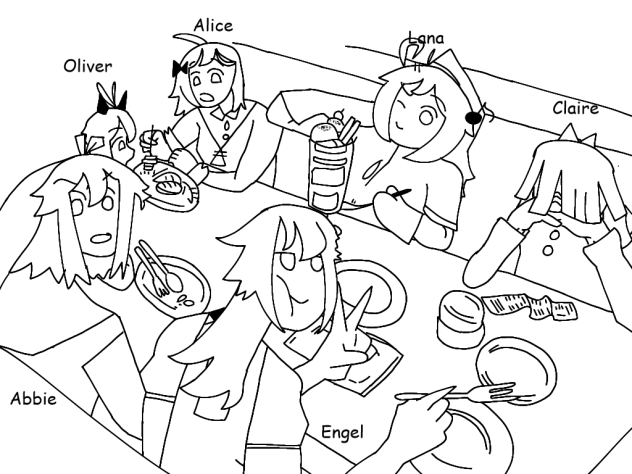The gang at Japan