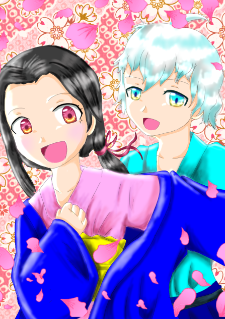 桜と月の向こう側！