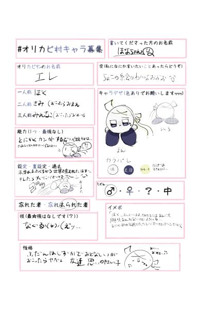 キャラ募なのだ