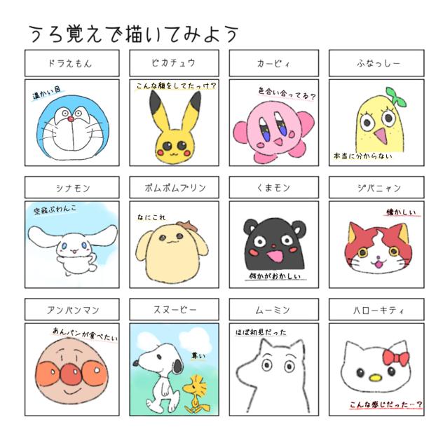 うろ覚えで描いてみよう