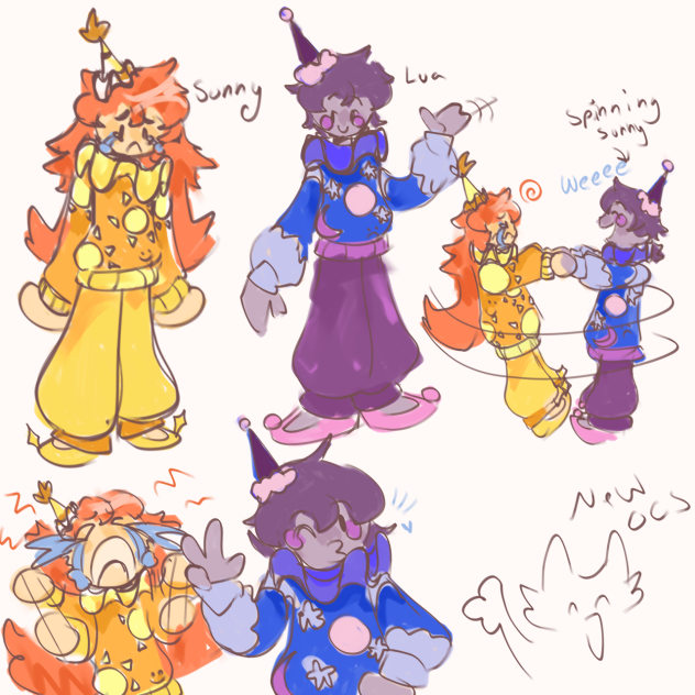 New ocs! Sunny and Lua.