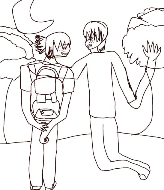 manga cover final design (lineart red) ! - ibisPaint