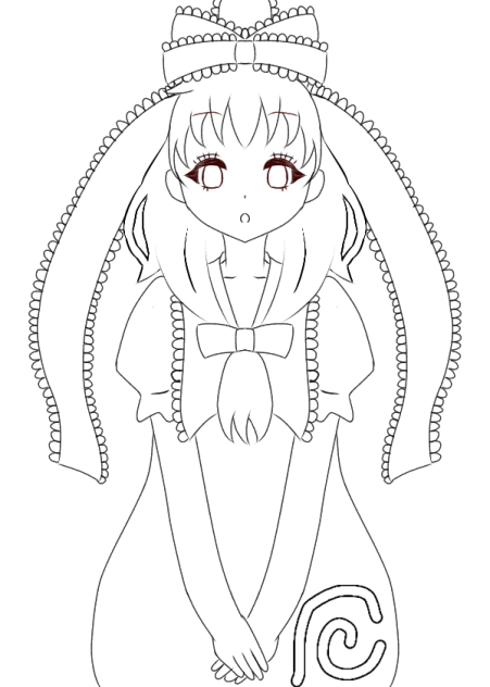 『ちょっとよじれた運命の輪は そのままにしておいてね』線画