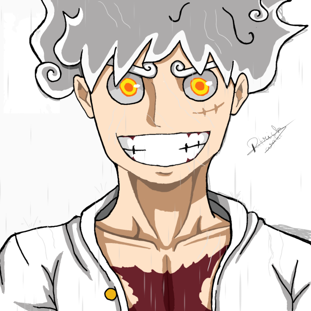 dessin de luffy gear 5 - ibisPaint