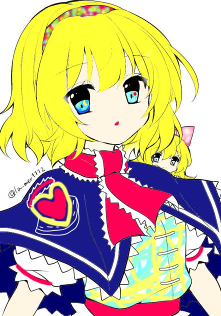 アリス・マーガトロイドぬりえ(フリー線画)
