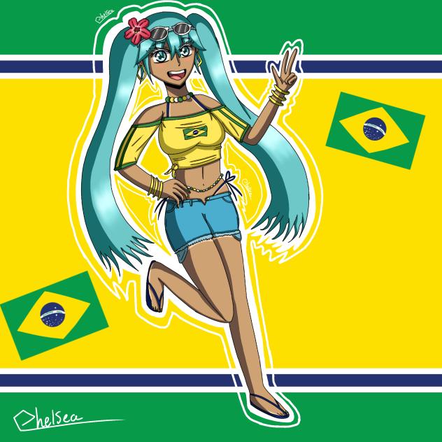 🇧🇷Brazilian Miku in my style🇧🇷