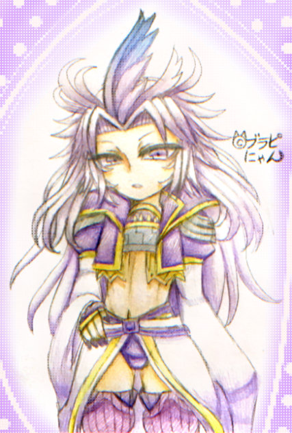 【FF9】アナログ絵・クジャ【ブラピにゃん】