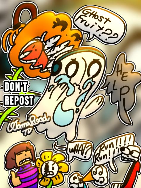 Napstablook mistaken for ghost fruit