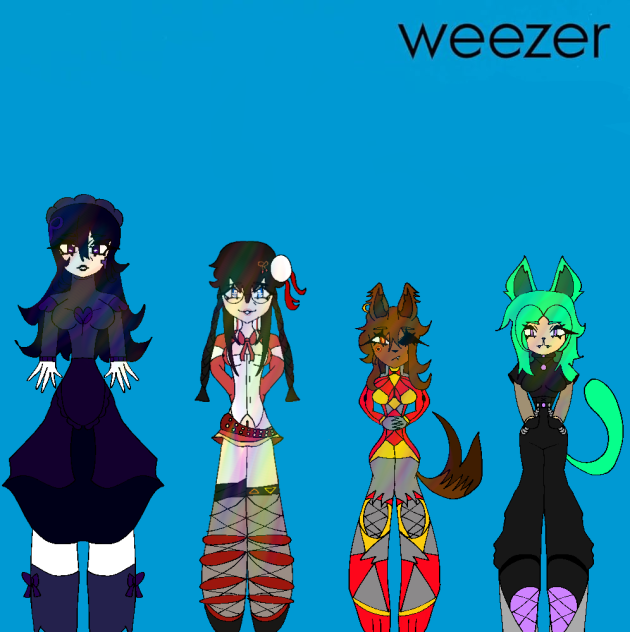 My ocs on the Weezer album cover