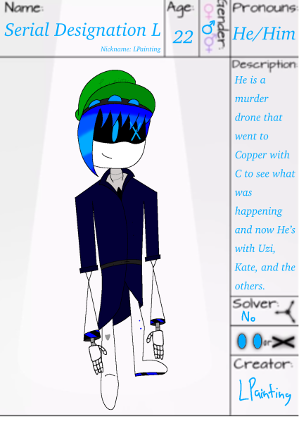 Info of my Oc (Murder drones)