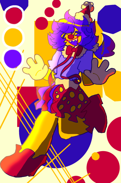 clowncore silly♥️💛💙