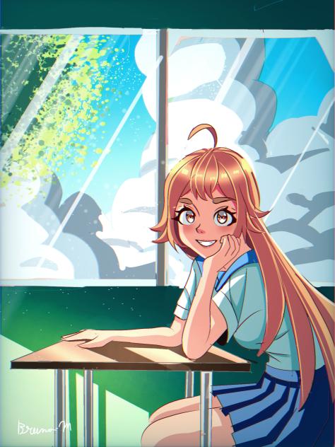Sayuri na escola