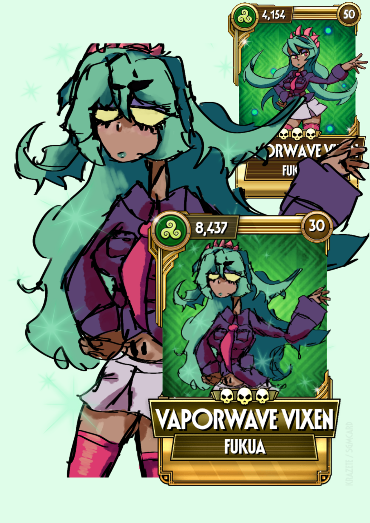 vaporwave vixen - ibisPaint
