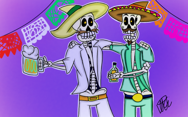 compadres día de muertos 🧡🧡💀💛💛