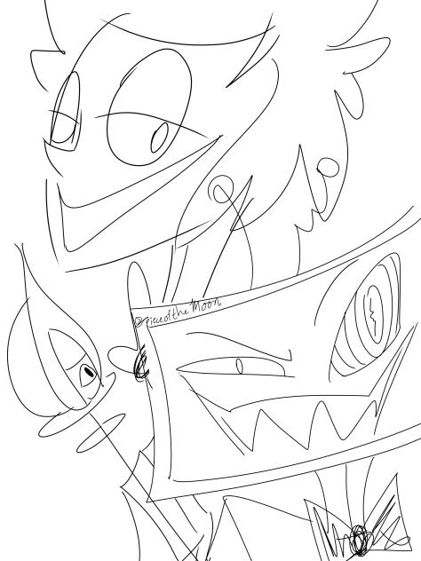 Vox and Alastor WIP