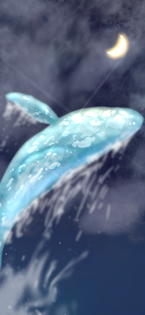 水泡の鯨。