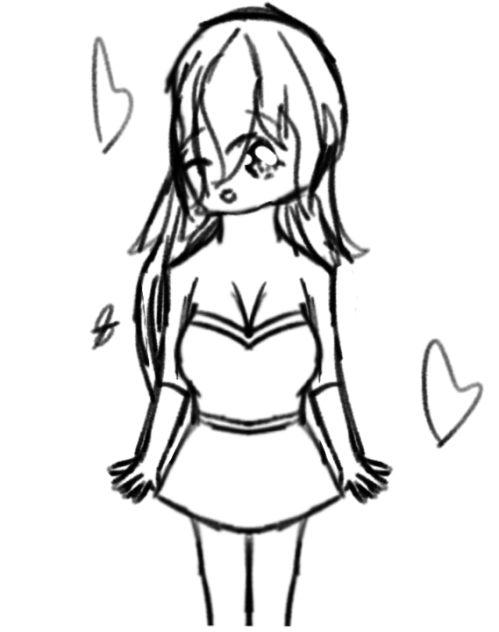 A Beauty in a Special Dress sketch