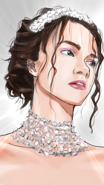 首飾りの女性。