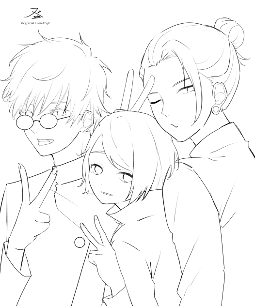 さしす✌️ 線画