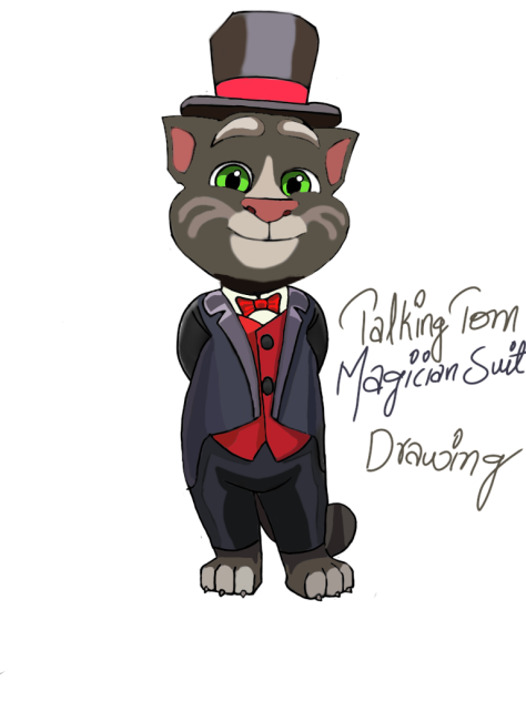 Talking tom 2 Magician suit Drawing per🥳