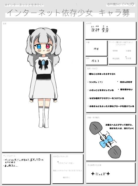 インターネット依存少女　キャラ募