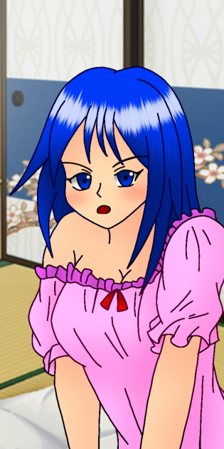 白  パジャマ姿