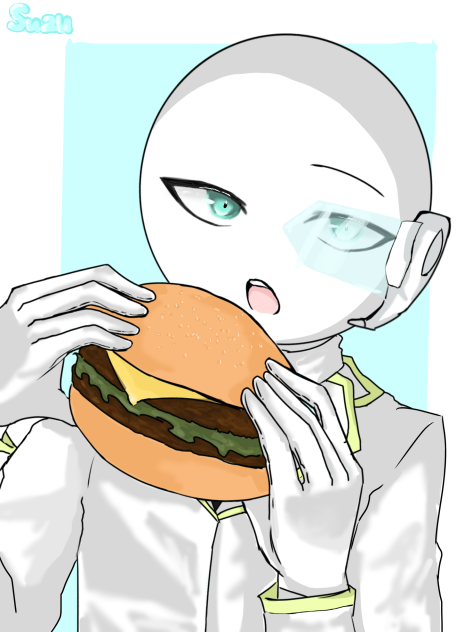 ハンバーガーを食べるジェラルディ🍔