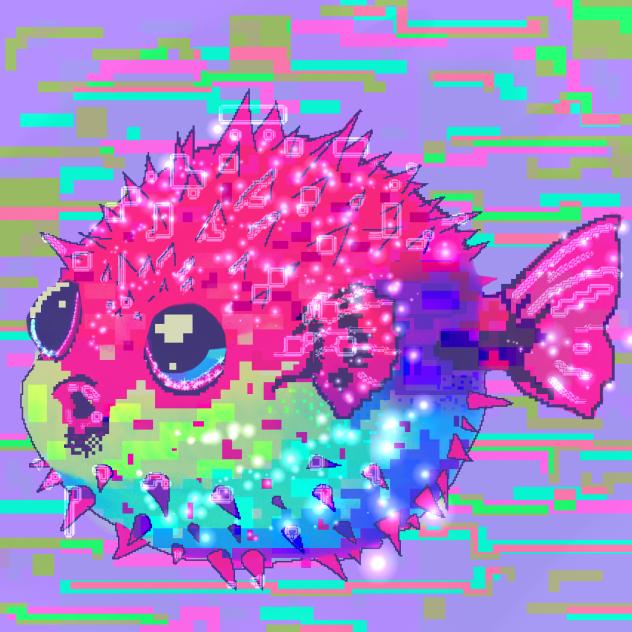 pixelish puffer fish