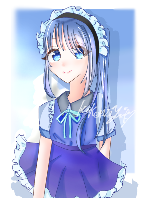 青いメイドさん💙