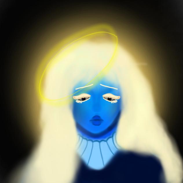 a blue girl
