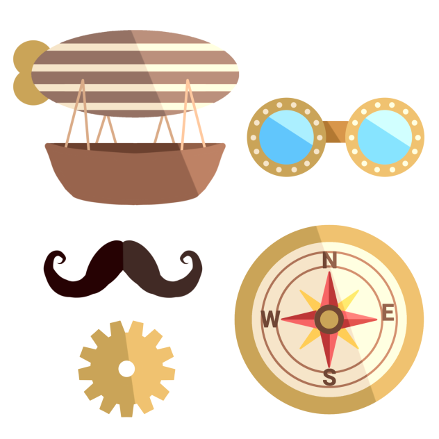 Steampunk stickers 3b