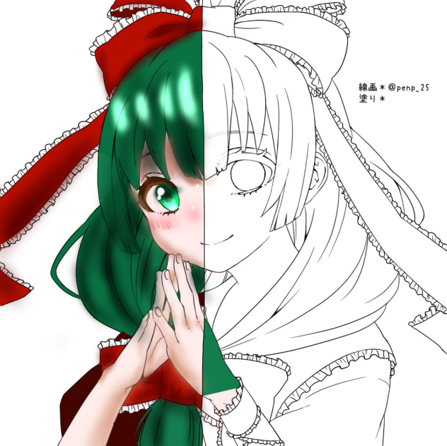 闇鬱一緒にフリー線画塗ろ