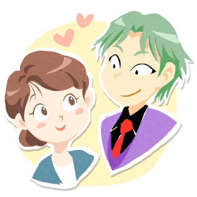 【線画なし】闇野さんと亜衣子先生