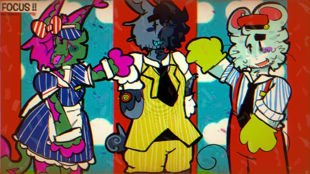 day one of drawing the trio in vocaloid-